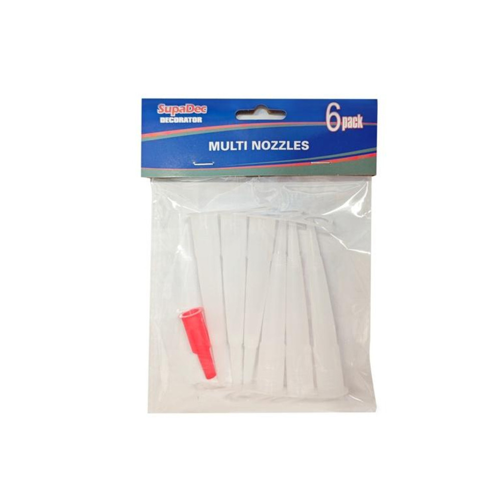 SupaDec Spare Sealant Nozzles 6 Piece – Replacement Applicator Nozzles
