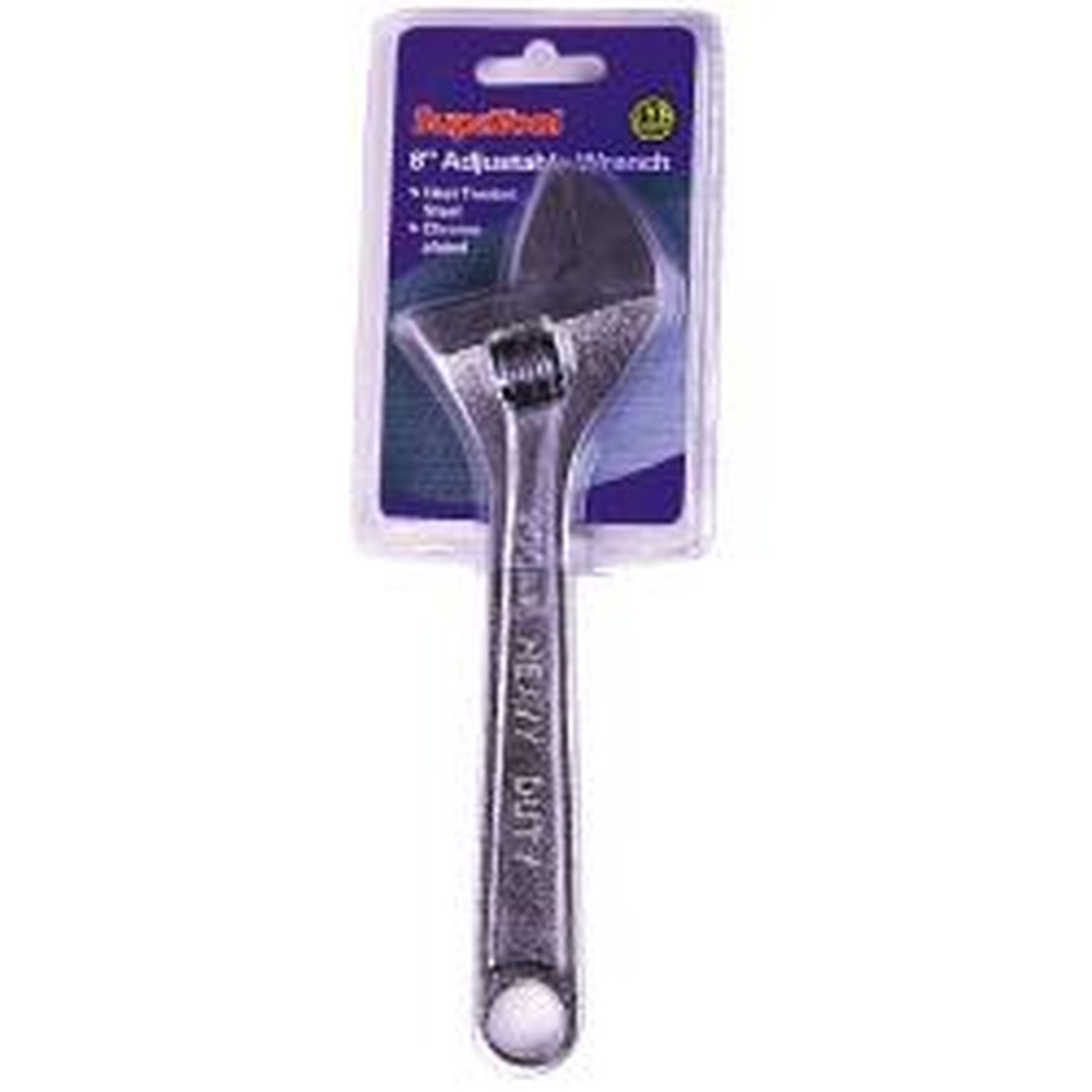 SupaTool Adjustable Wrench 8"/200mm – Chrome Plated Adjustable Spanner