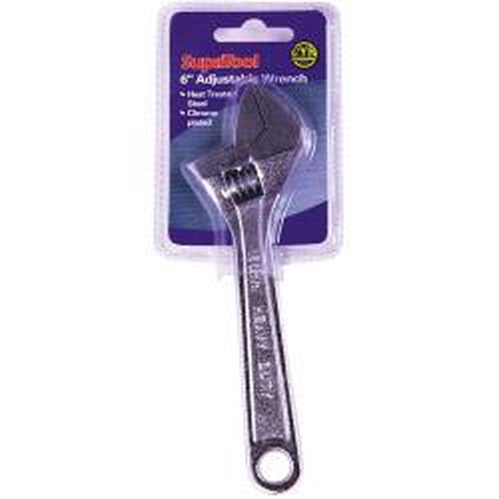 SupaTool Adjustable Wrench 6"/150mm – Chrome Plated Adjustable Spanner