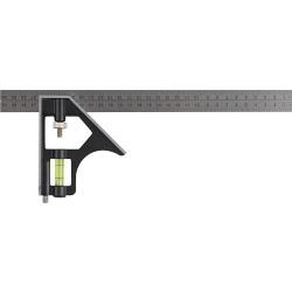 SupaTool Aluminium Combination Square 12"/300mm – Measuring Square with Level & Scriber