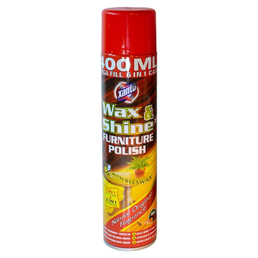 Xanto Wax & Shine Furniture Polish 400ml - Natural Furniture Cleaner & Polish