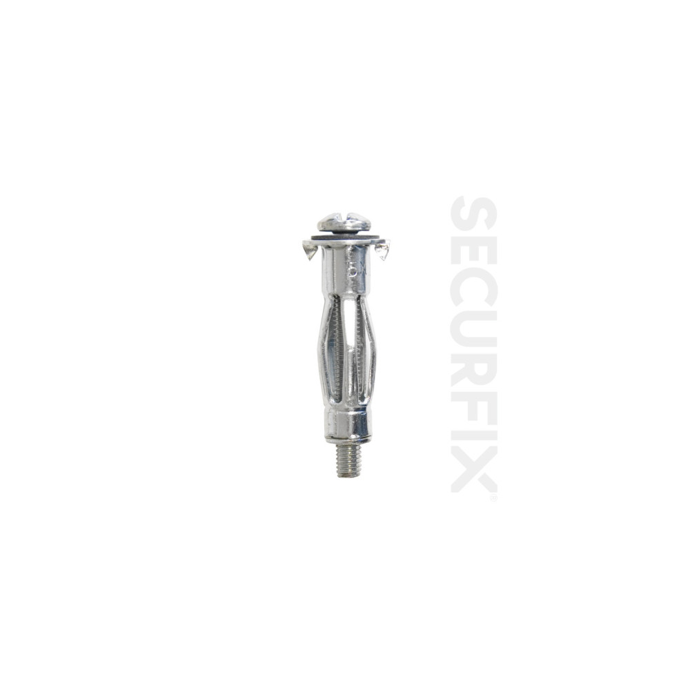 Securfix Heavy Duty Hollow Wall Anchors M4x40 5 Pack