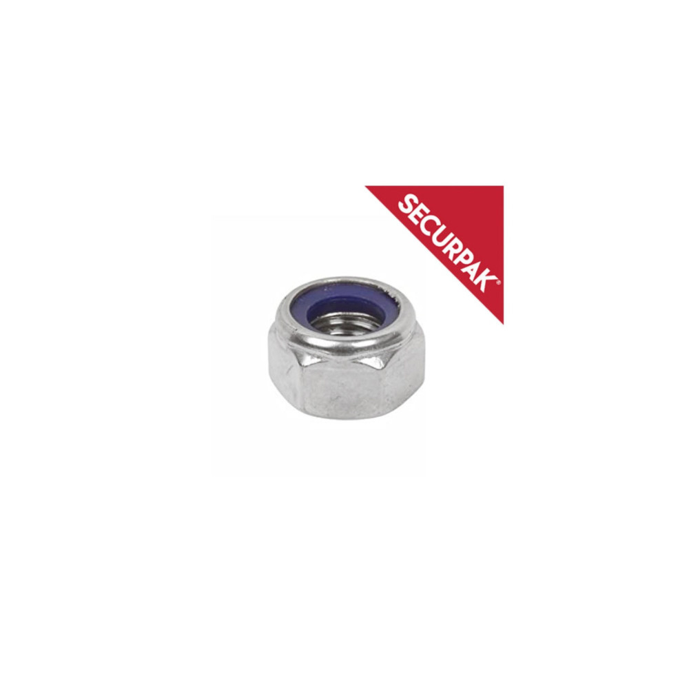 Securpak Nylon Locking Nut ZP M12 Pack 6
