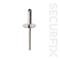Securfix Domehead Rivets Aluminium/Steel 3.2 x 14mm Pack 100 - Fasteners & Fixings