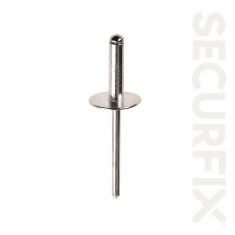 Securfix Domehead Rivets Aluminium/Steel 4.0 x1 8mm Pack 80 - Fasteners & Fixings