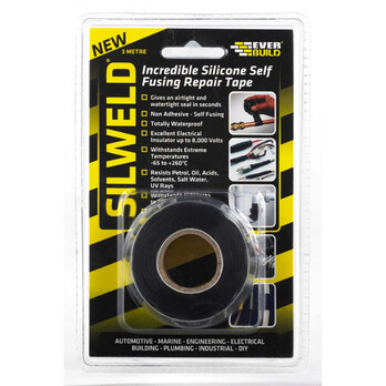Everbuild Silweld Silicone Repair Tape Black 3m