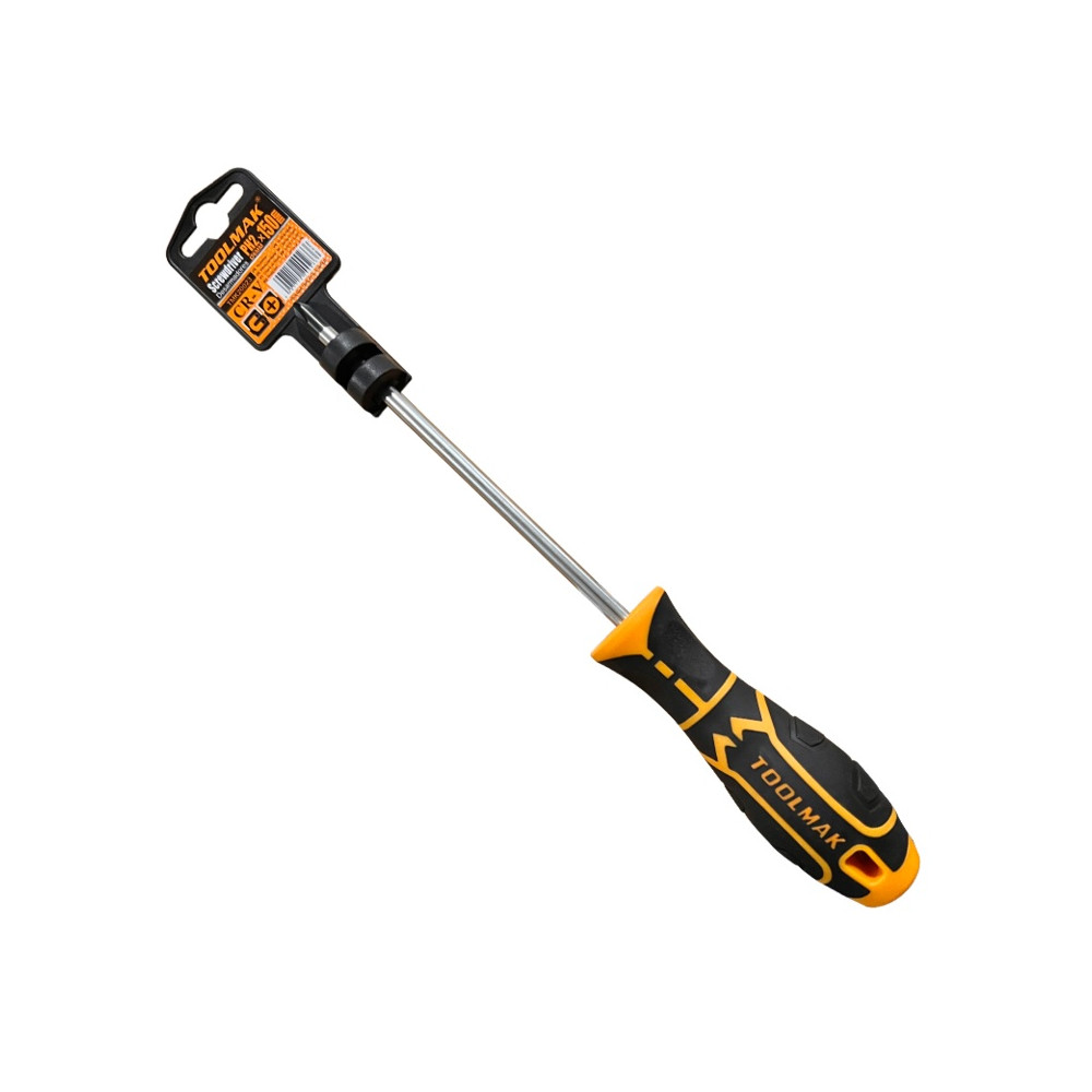 Toolmak PH2 Screwdriver 150mm – Chrome Vanadium Magnetic Phillips Screwdriver