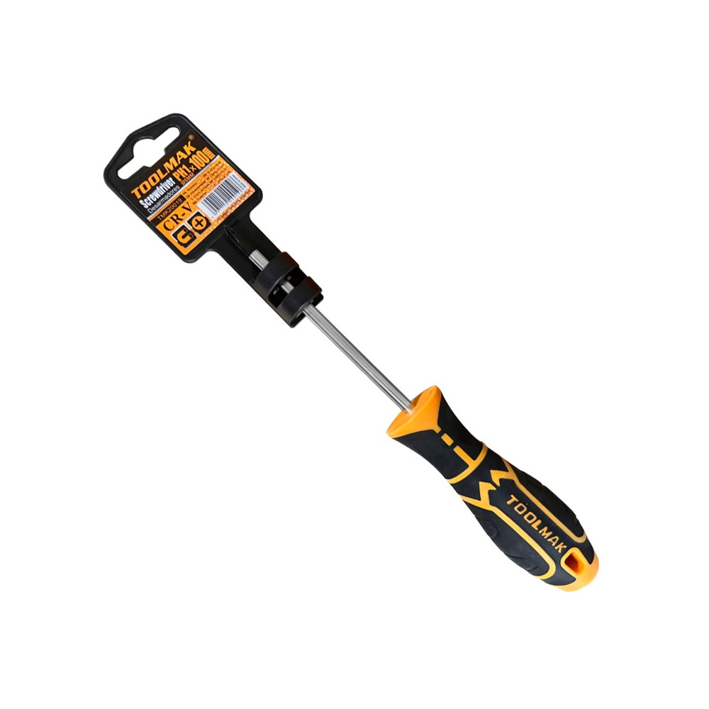 Toolmak PH1 Screwdriver 100mm – Chrome Vanadium Magnetic Phillips Screwdriver