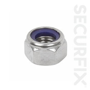 Securfix Nylon Locking Nut Zinc Plated M5 100 Pack