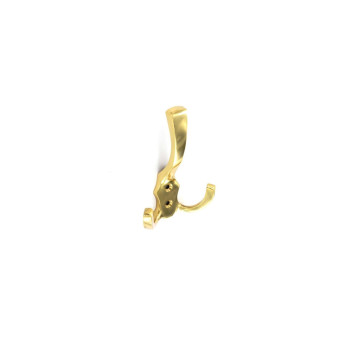 Securit Brass Hat & Twin Coat Hook 125mm
