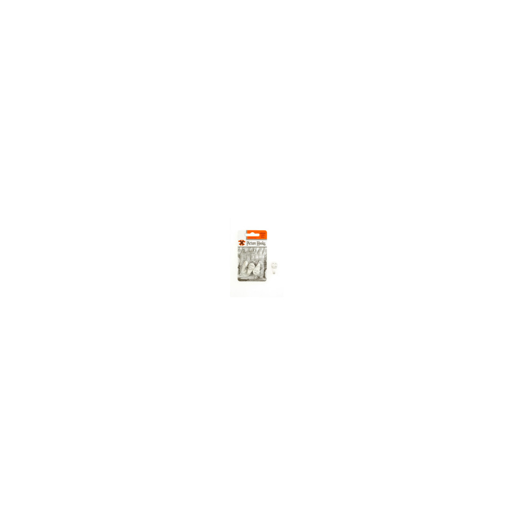 X Hard Wall Picture Hooks - White (Blister Pack) Medium