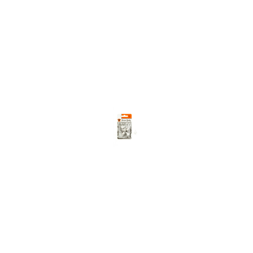 X Hard Wall Picture Hooks - White (Blister Pack) Small