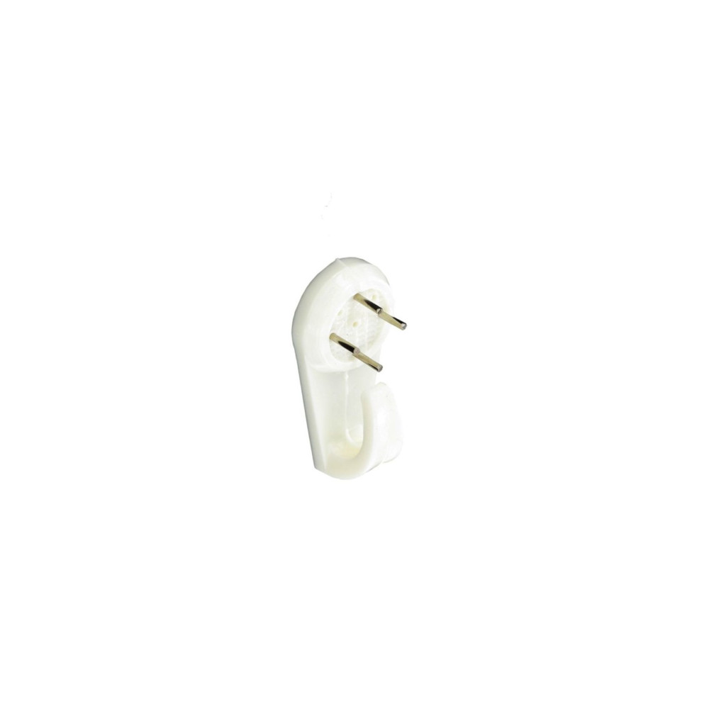 Securit Hard Wall Picture Hooks White (2) 40mm