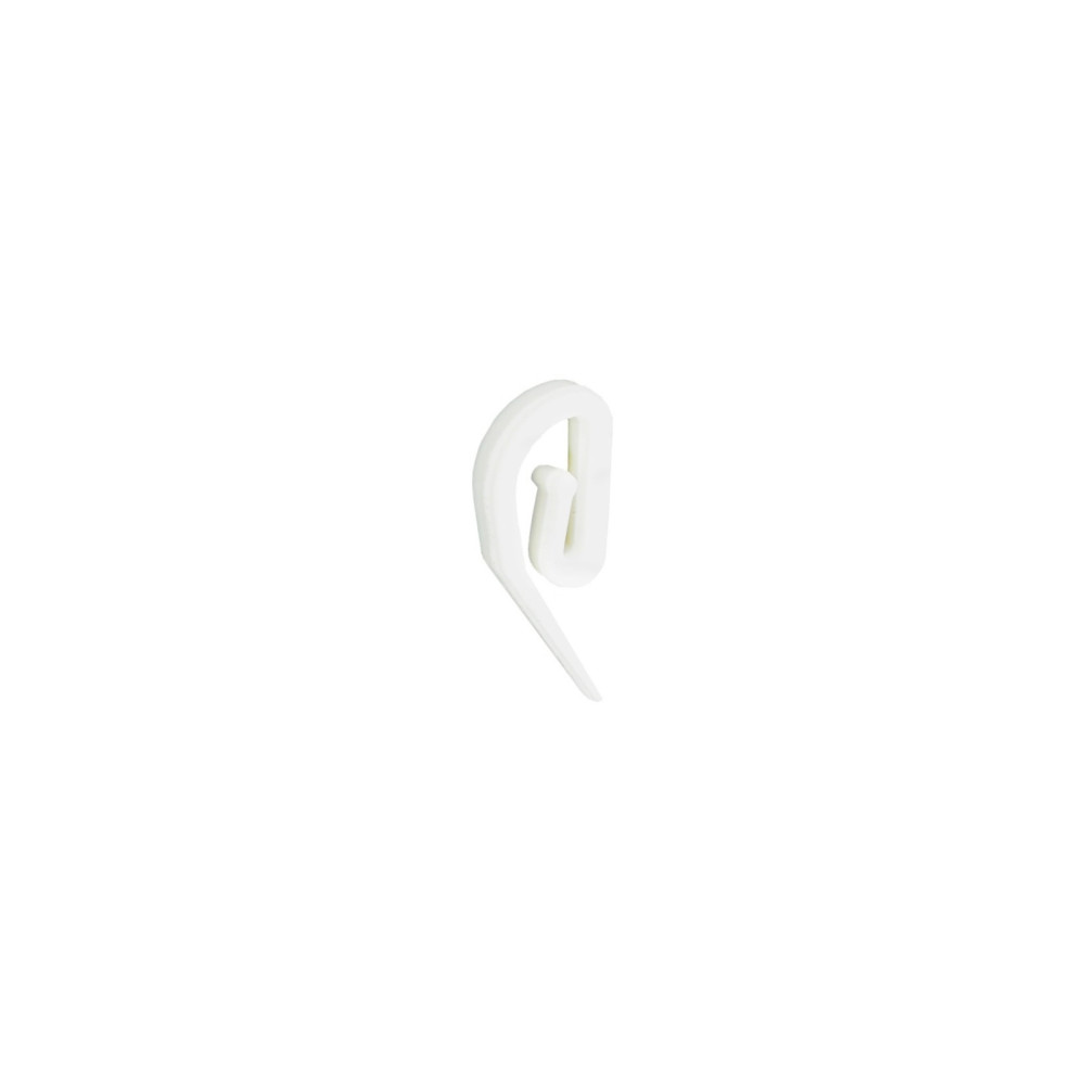 Securit Plastic Curtain Hooks White S6430