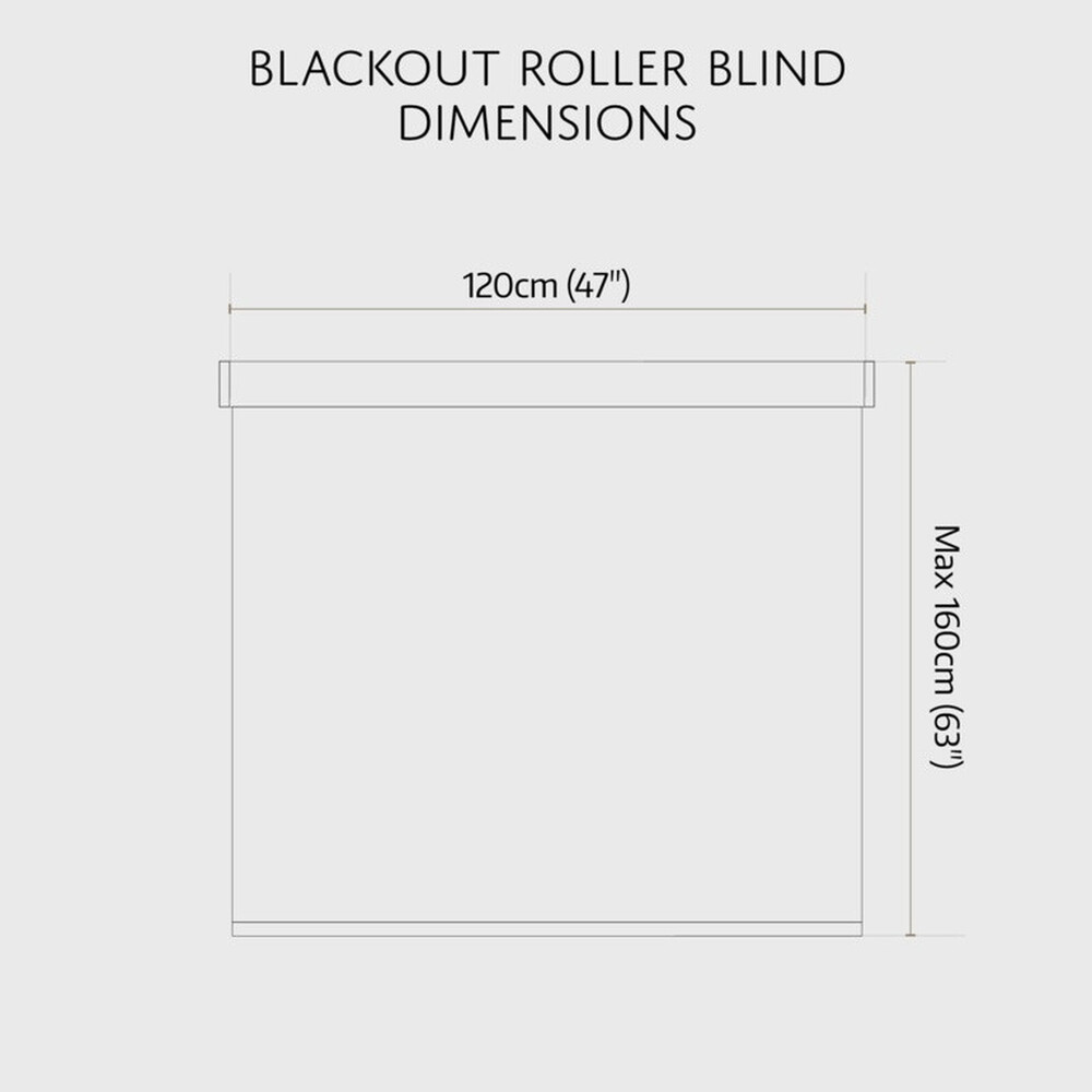 RENAISSANCE Blackout Roller Blind White 120cm – Child‑safe, Thermal, 160cm Drop