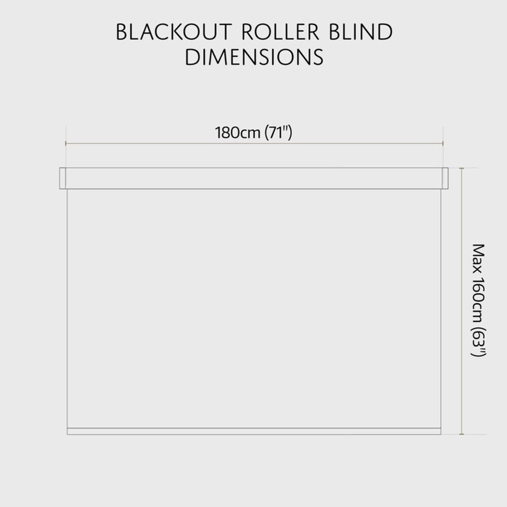 RENAISSANCE Blackout Roller Blind Silver 180cm – Child‑safe, Thermal, 160cm Drop