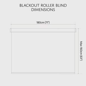 RENAISSANCE Blackout Roller Blind Silver 180cm – Child‑safe, Thermal, 160cm Drop