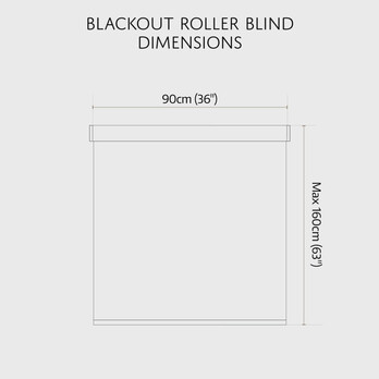 RENAISSANCE Blackout Roller Blind Slate Grey 90cm