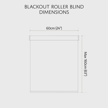 RENAISSANCE Blackout Roller Blind Silver 60cm – Child‑safe, Thermal, 160cm Drop