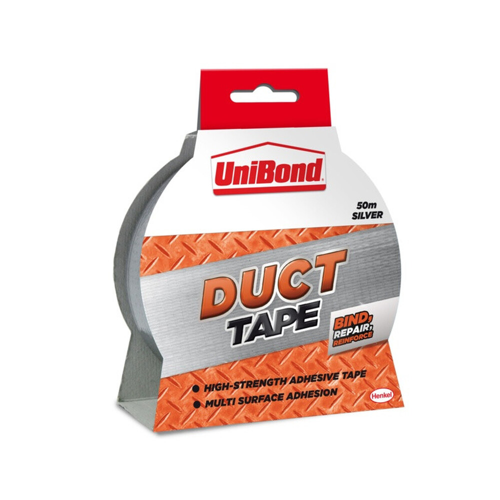 UniBond Duct Tape Silver 50mm x 50m – High‑strength, Durable, Long‑lasting