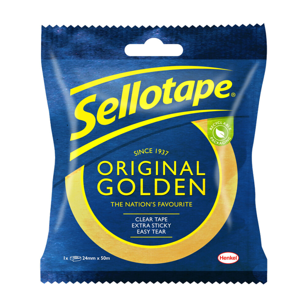 Sellotape Original Golden Tape 24mm x 50m Box 6 Extra strong & sticky