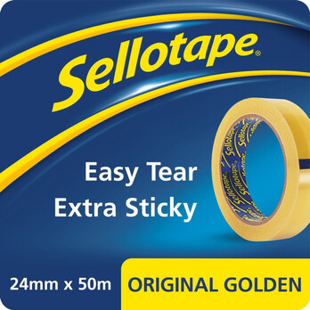 Sellotape Original Golden Tape 24mm x 50m Box 6 Extra strong & sticky