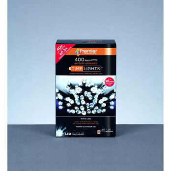 Premier 400 LED Multi Action Battery Operated TIMELIGHTS Warm White/Green