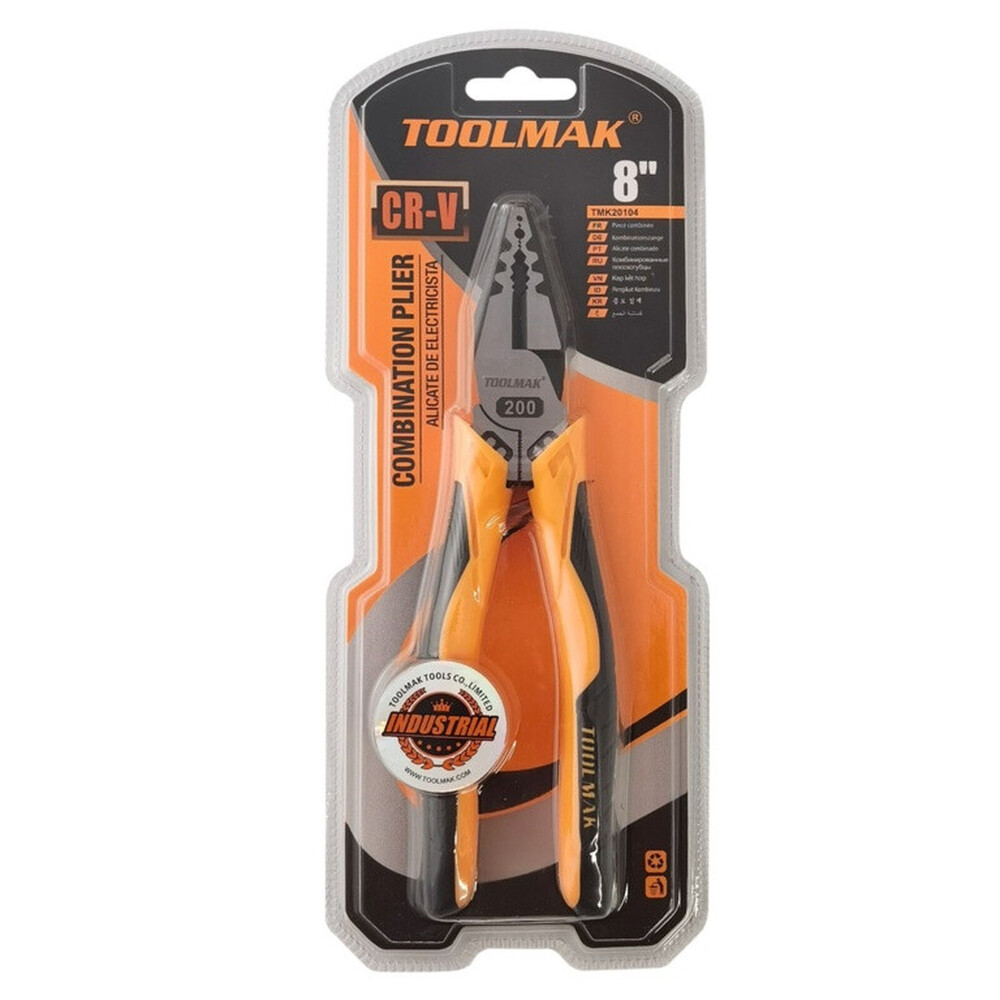 Toolmak Combination Plier 8" – 20cm Depth, 0.28kg Lightweight