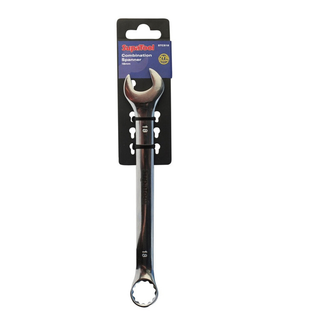 SupaTool Combination Spanner 18mm Chrome Vanadium Steel
