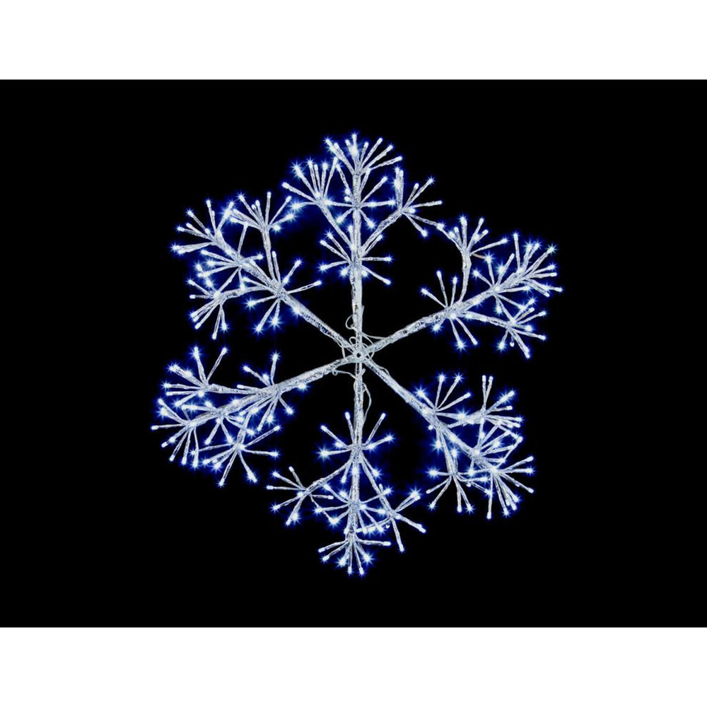 Premier Silver Starburst Snowflake 300 LEDs 60cm
