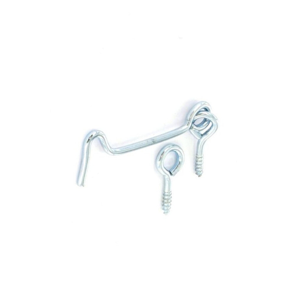 Securit Gate Hooks & Eyes Zinc Plated (2) 100mm – Zinc Plated, 100mm, 2 Pieces