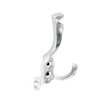 Securit Chrome Triple Coat Hook 125mm