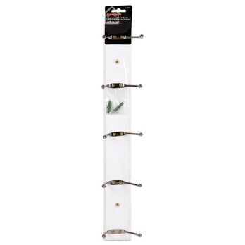 SupaHome Hat and Coat Rack with 5 Hooks White Finish