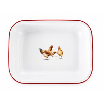 Falcon Enamel Bake Pan 28cm Chicken