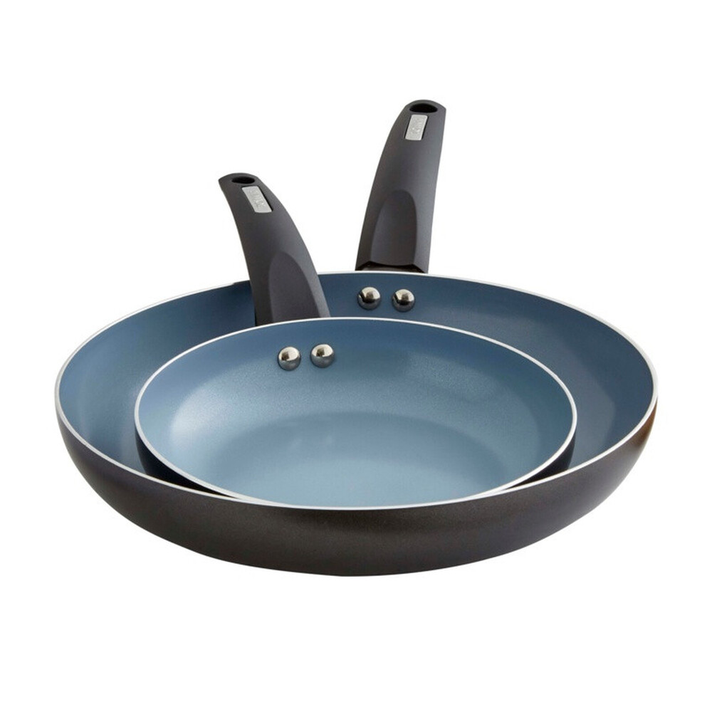 Tower Frying Pan Set Pack 2 – 3x Stronger Non‑Stick, Dishwasher Safe, Softtex Handles