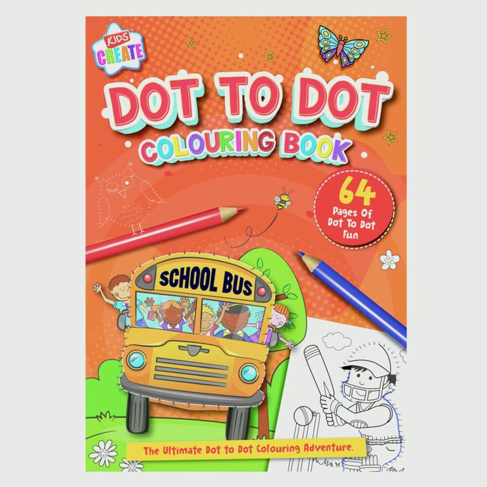 I G Design Dot To Dot Colouring Book – 64 Pages of Fun