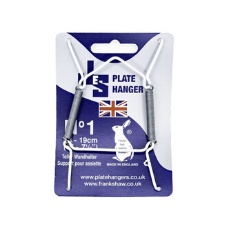 JES Wire Plate Hanger No1 – 007/1WH Hooks Depth 0.6cm Height 12cm Width 9cm