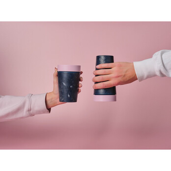 Circular&Co Recycled Fabric Cup Pink – Leakproof, 1.5‑hour Hot Hold