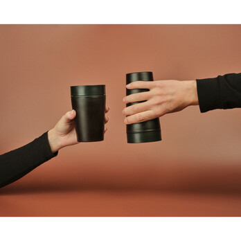 Circular&Co Recycled Coffee Waste Cup Black – Leakproof, 10‑Year Durable, BPA‑Free, 360° Drinking