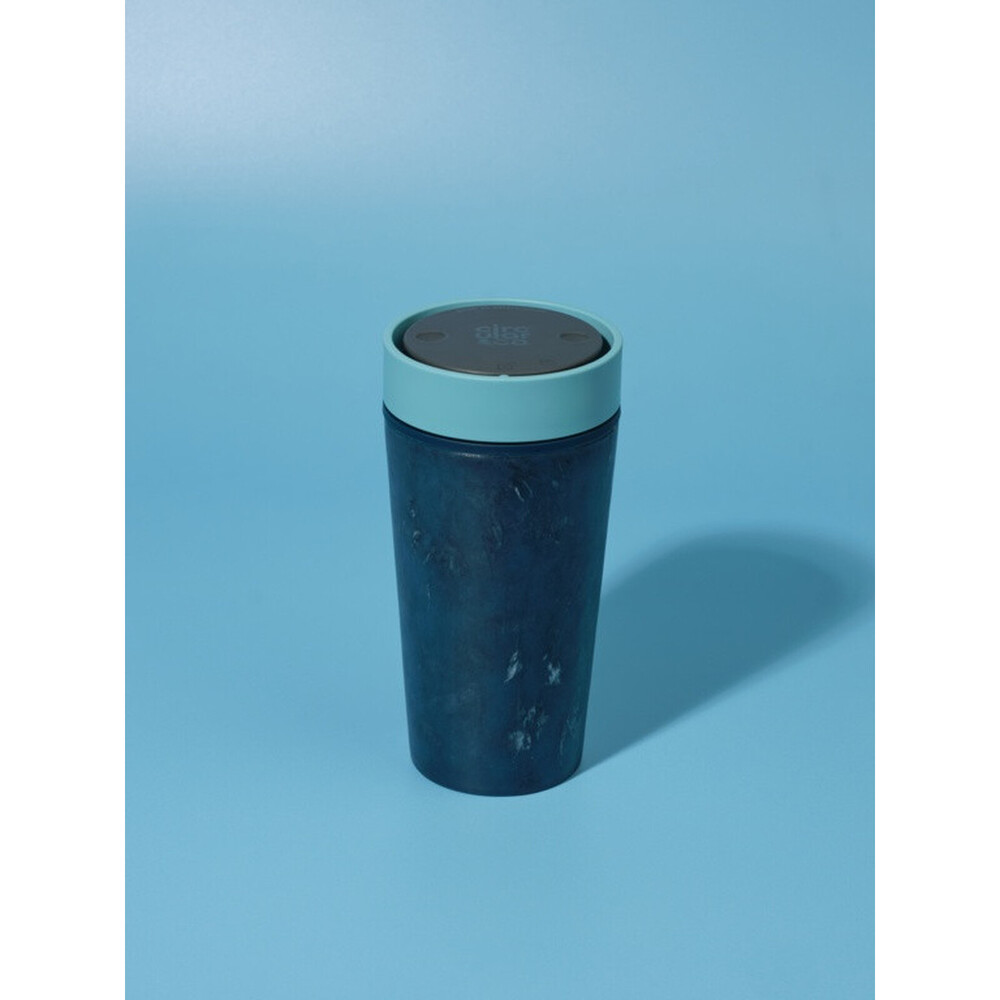 Circular&Co Recycled Fabric Cup Blue – Leakproof, 10‑year durable, 1.5h heat retention