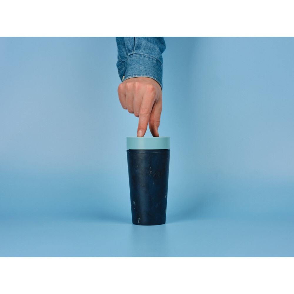 Circular&Co Recycled Fabric Cup Blue – Leakproof, 10‑year durable, 1.5h heat retention