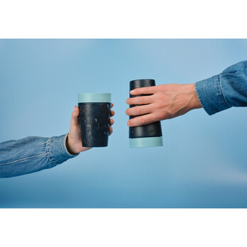 Circular&Co Recycled Fabric Cup Blue – Leakproof, 10‑year durable, 1.5h heat retention