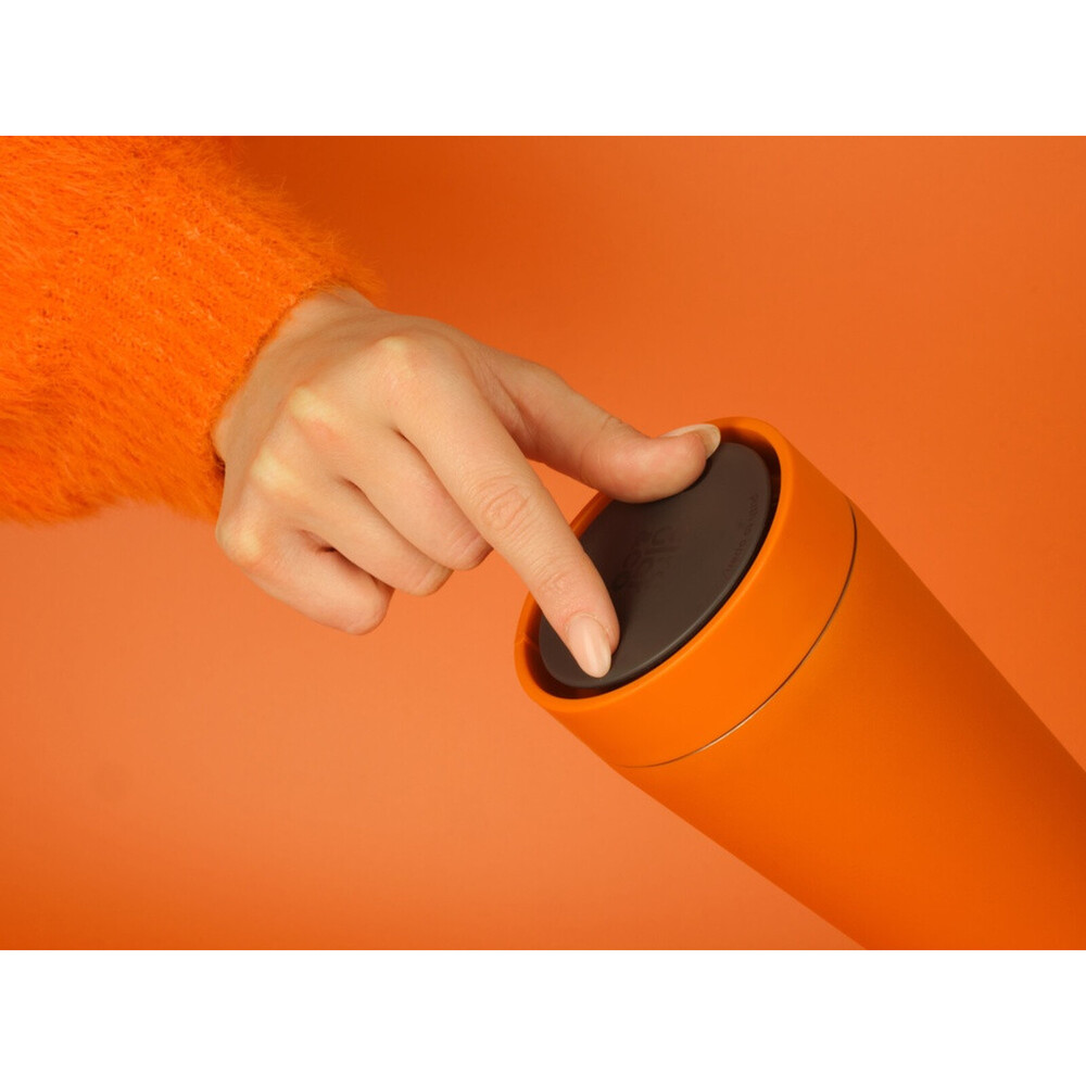 Circular&Co Recycled Stainless Steel Cup 8oz Sunrise Orange – 90% Recycled, Leakproof, 1.5h Heat Retention