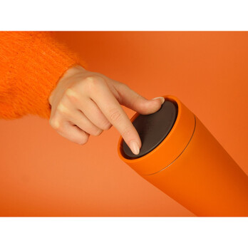 Circular&Co Recycled Stainless Steel Cup 8oz Sunrise Orange – 90% Recycled, Leakproof, 1.5h Heat Retention