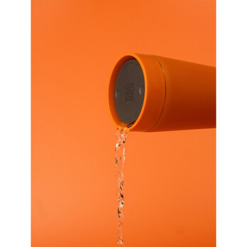 Circular&Co Recycled Stainless Steel Cup 8oz Sunrise Orange – 90% Recycled, Leakproof, 1.5h Heat Retention