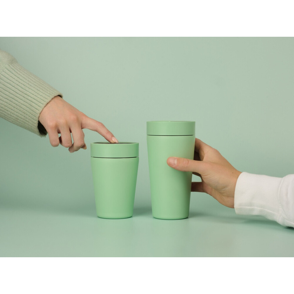 Circular&Co Recycled Steel Cup Green – 90% Recycled Stainless Steel, Leakproof, 1.5h Hot