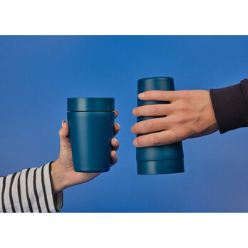 Circular&Co Recycled Steel Cup Blue – 90% Recycled Stainless Steel, Leakproof, 1.5h Hot