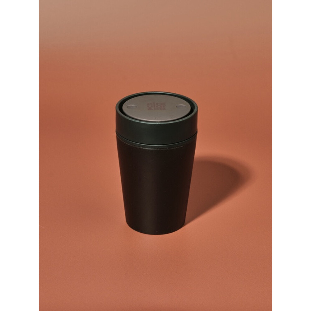 Circular&Co Recycled Coffee Waste Cup Black – Leakproof, Durable, Dishwasher Safe, 10‑Year Use, Recyclable