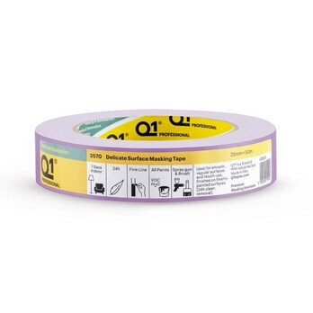 Q1 Delicate Surface Masking Tape 25mm x 50m – Smooth Finish Touch‑Ups