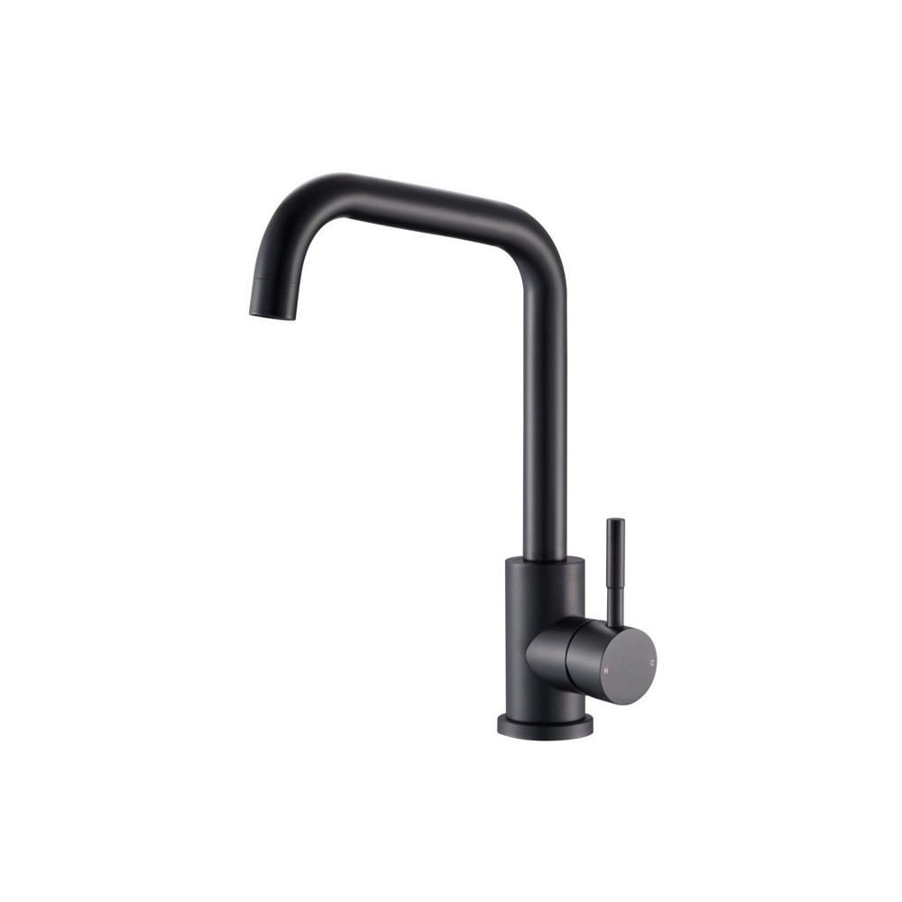 Reginox Salina Swan Neck Single Lever Tap Matt Black